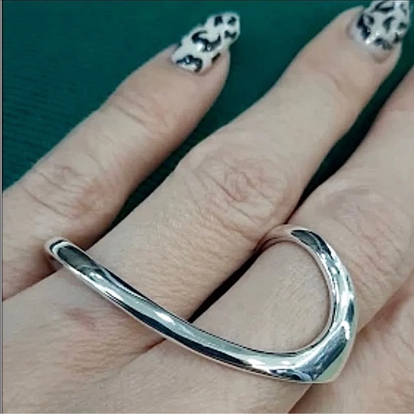 Stainless SILVER IRREGULAR RING - Picture 3 of 12
